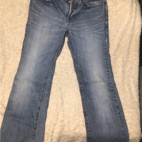 GAP 1969 Denim Blue Jeans mens Button Fly Straight Fit 31/31 Y2K - Picture 5 of 10